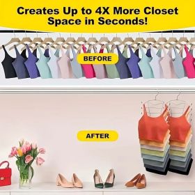 8-Layer Space-Saving Stainless Steel Underwear & Bras Organizer Hanger - Polished Metal Clothes Hanger with Anti-Slip Design